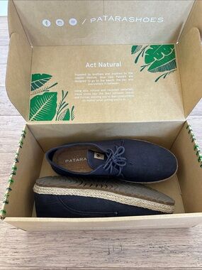 Patra Men’s Navy Canvas Espadrille Lace-Up Slip-Ons